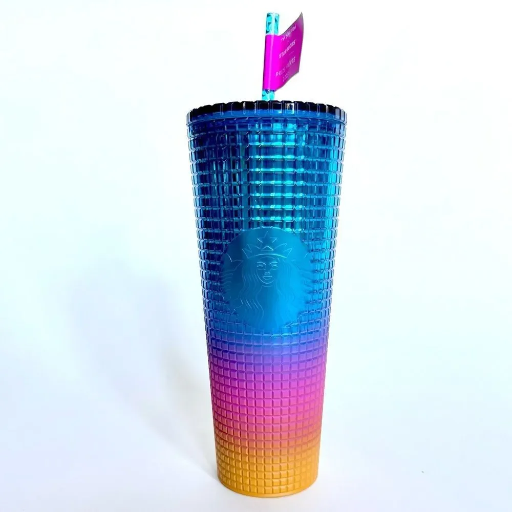 STARBUCKS X TIM SINGLETON 24oz TUMBLER LIMITED EDITION BEST MOST GAY PRIDE!
